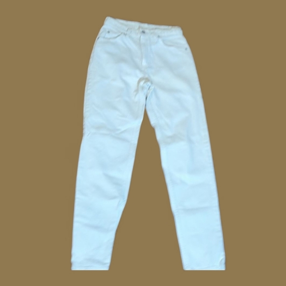 Vtg Levis Orange Tab White Denim Jeans Slim Fit Tapered Leg Sz 10 W28 L32 - Picture 11 of 11